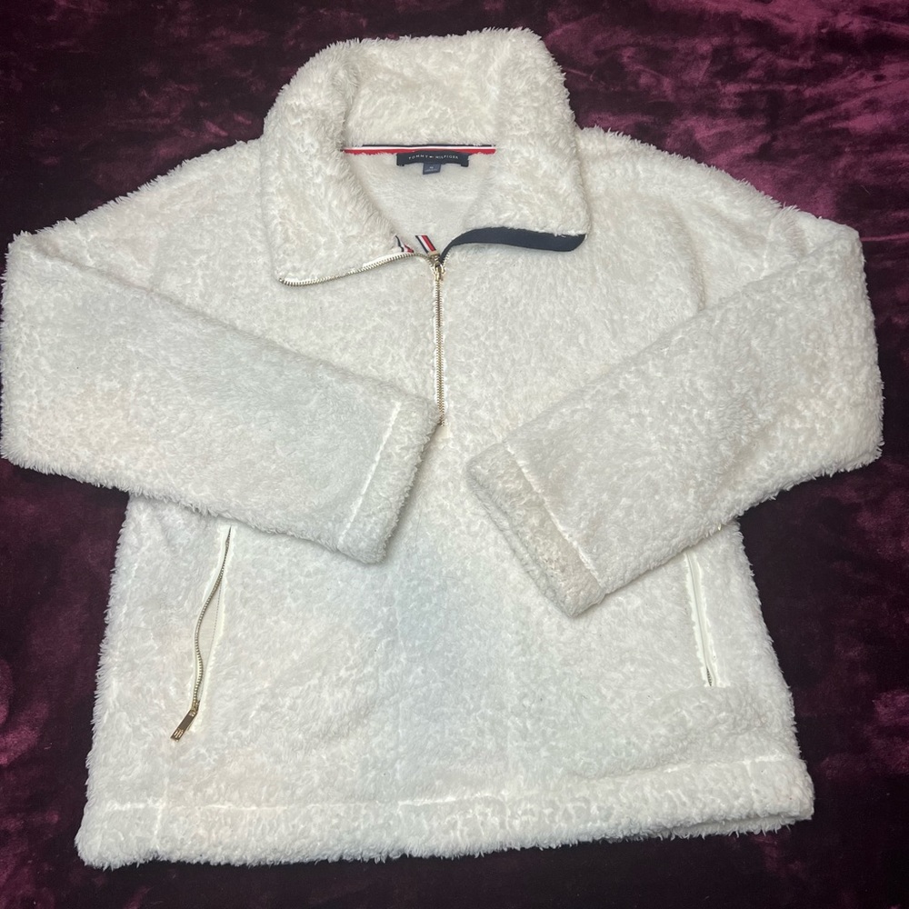 Tommy Hilfiger half zip fluffy sweater